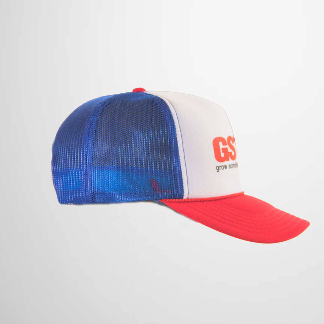 Red + Blue GSTM Trucker Hat